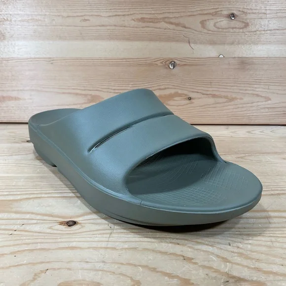 OOFOS OOahh Recovery Slide Sandal Men’s 10 Women’s 12 Foliage Green - Picture 1 of 9